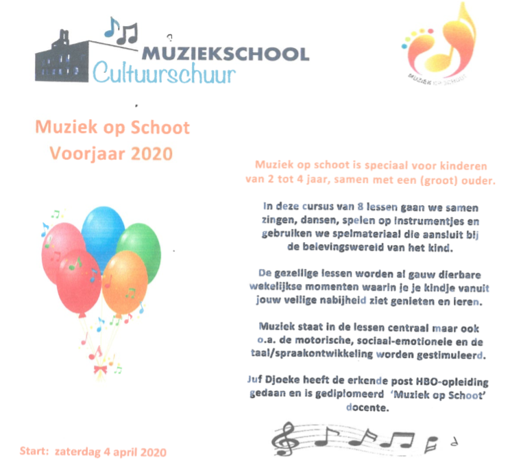 Muziek op schoot voorjaar 2020